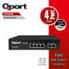 QPORT Q-POE4M 4 PORT 10/100 + 2 PORT 10/100 UPLINK POE SWITCH